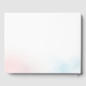 Winter Gender Reveal Baby Shower Gästebuch (Rückseite)