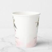 Winter Gender Reveal Baby Shower Paper Cups Pappbecher (Rechts)