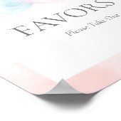 Winter Gender Reveal Baby Shower Sign Poster (Ecke)