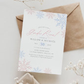 Winter-Genderoffenbarung Snowflake Einladung