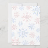 Winter-Genderoffenbarung Snowflake Einladung (Rückseite)