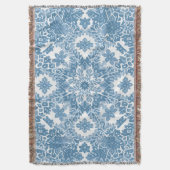 Winter Geometric Icy Blue Snowflake Pattern Decke (Vorderseite Vertikal)