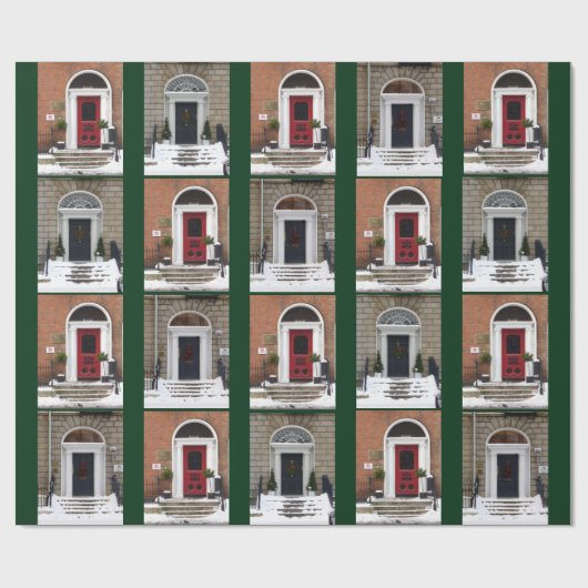 Winter-georgische Türen Geschenkpapier (Flach)