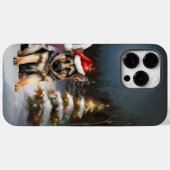 Winter German Shepherd Caravan Weihnachtsabenteuer Case-Mate iPhone Hülle (Rückseite (Horizontal))