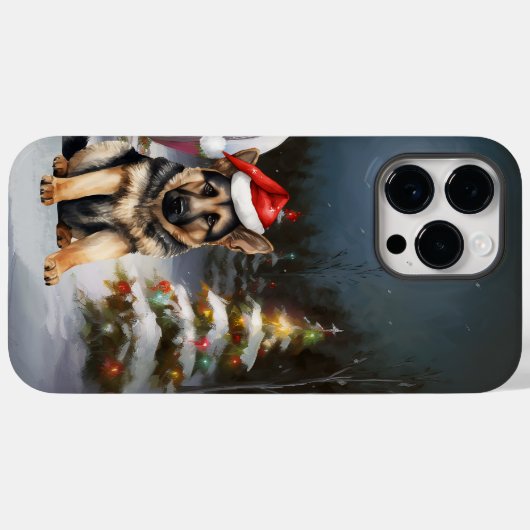 Winter German Shepherd Caravan Weihnachtsabenteuer Case-Mate iPhone Hülle (Rückseite (Horizontal))