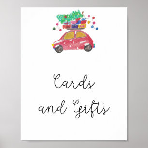 Winter-Geschenkkarten für Babyparty Poster