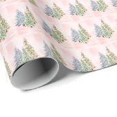 Winter-Geschenkpapier mit Bäumen Geschenkpapier (Rolleneckpunkt)