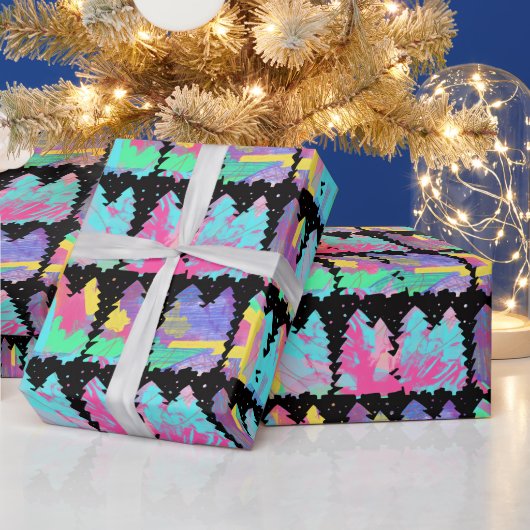 Winter-Geschenkpapier mit Bäumen Geschenkpapier (Feiertage)