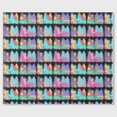 Winter-Geschenkpapier mit Bäumen Geschenkpapier (Flach)