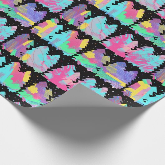 Winter-Geschenkpapier mit Bäumen Geschenkpapier (Ecke)