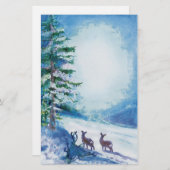 Winter - Geschirr Briefpapier (Vorne/Hinten)