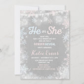 Winter-Geschlecht decken die rustikale Einladung (Vorderseite)