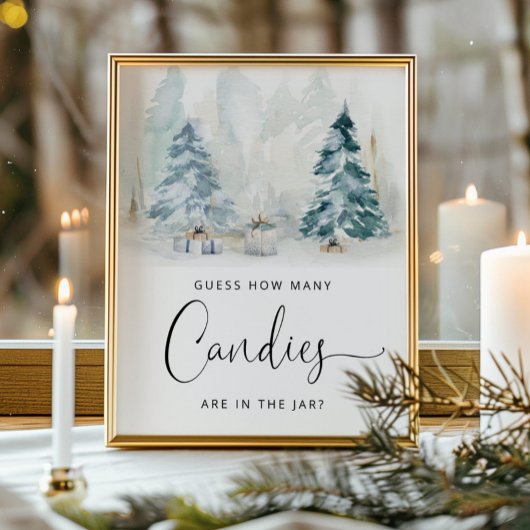 Winter geschlechtsneutral Schätzung wie viele Bonb Poster