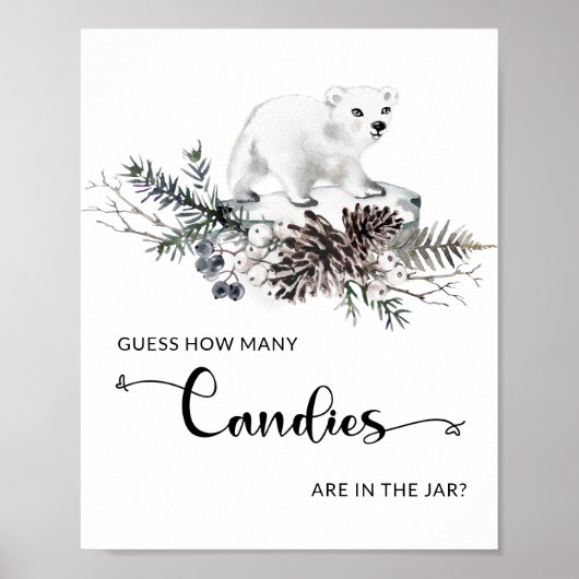 Winter geschlechtsneutral Schätzung wie viele Bonb Poster (Vorne)