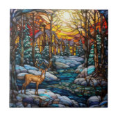 Winter gesteinigte Glaswand Fliese (Vorderseite)