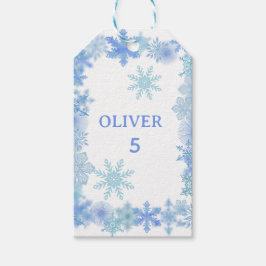 Winter Gift Tags, Minimalist Snowflake Favor Tags  Geschenkanhänger