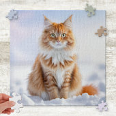 Winter Ginger Dream Cat Puzzle