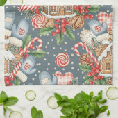 Winter-Gingerbread-Häuschen - Handschuhe Geschirrtuch (Gefaltet)