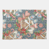 Winter-Gingerbread-Häuschen - Handschuhe Geschirrtuch (Horizontal)