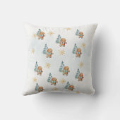  Winter Gingerbread House Birth Stats Baby Blanket Kissen (Rückseite)