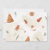 Winter Gingerbrot Haus Weihnachten 1. Geburtstag Einladung (Rückseite)