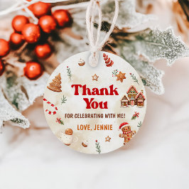 Winter Gingerbrot Haus Weihnachten 1. Geburtstag Geschenkanhänger