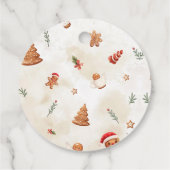 Winter Gingerbrot Haus Weihnachten 1. Geburtstag Geschenkanhänger (Rückseite)