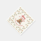 Winter Gingerbrot Weihnachtsbaum Kinderdusche Serviette (Ecke)