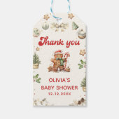 Winter Gingerbrot Weihnachtsdusche Geschenkanhänger (Vorderseite)