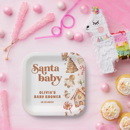 Winter Gingerbrot Weihnachtskochdusche Pappteller (Party)