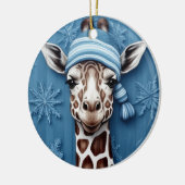 Winter Giraffe Snowflake Ornament (Links)
