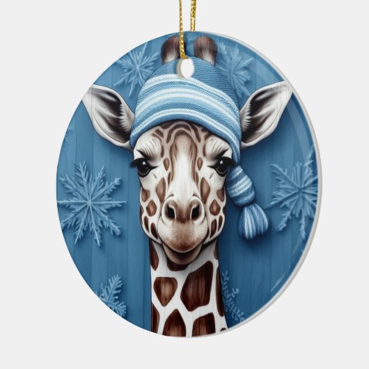 Winter Giraffe Snowflake Ornament (Links)
