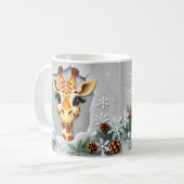 Winter Giraffe Tasse Wrap 3D-Design (Vorderseite Links)