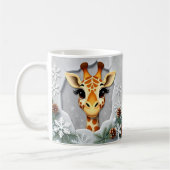 Winter Giraffe Tasse Wrap 3D-Design (Links)