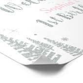 Winter Girl 1. Geburtstag Party Begrüßungszeichen Poster (Ecke)