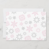 Winter Girl 2. Geburtstag Foto Einladung (Rückseite)