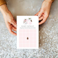 Winter Girl Baby Bingo Game Card