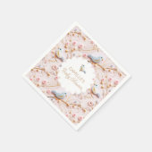 Winter Girl Baby Dusche rosa Papier Serviette (Ecke)