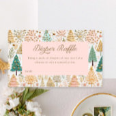 Winter Girl Baby Showdiaper Raffle Ticket Begleitkarte