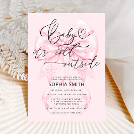 Winter Girl Baby Shower Baby Es ist kalt draußen Einladung