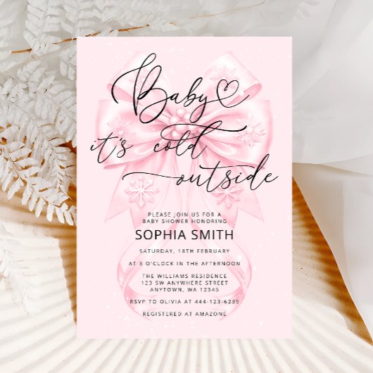 Winter Girl Baby Shower Baby Es ist kalt draußen Einladung