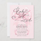 Winter Girl Baby Shower Baby Es ist kalt draußen Einladung (Vorderseite)