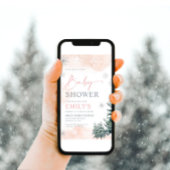 Winter Girl Baby Shower Einladung