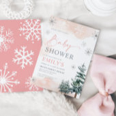Winter Girl Baby Shower Einladung