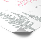 Winter Girl Babydusche, Sprinkle Begrüßungszeichen Poster (Ecke)