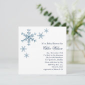 Winter Glamour Babydusche Einladung (Stehend Vorderseite)