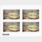 Winter Glastonbury Tor  Rechteckiger Aufkleber (Blatt)