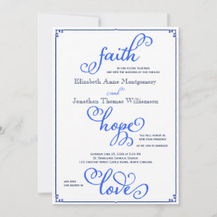 Winter Glaube Hoffnung Liebe Schrift Hochzeitseinl Einladung