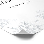 Winter Glittery Snowflake Custom Text Sign Poster (Ecke)