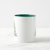 Winter Glitzer Grüner Baum Personalisiert Weihnach Tasse (Zentrum)